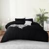 imageUtopia Bedding Duvet Cover Set with Pillowcases  3 Pieces Bedding Duvet Cover with Zipper Closure  1 Duvet Cover with 2 Pillowcases  Soft Brushed Microfiber Queen WhiteBlack