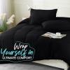 imageUtopia Bedding Duvet Cover Set with Pillowcases  3 Pieces Bedding Duvet Cover with Zipper Closure  1 Duvet Cover with 2 Pillowcases  Soft Brushed Microfiber Queen WhiteBlack