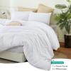imageUtopia Bedding Duvet Cover Set with Pillowcases  3 Pieces Bedding Duvet Cover with Zipper Closure  1 Duvet Cover with 2 Pillowcases  Soft Brushed Microfiber Queen WhiteWhite