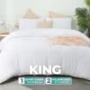 imageUtopia Bedding Duvet Cover Set with Pillowcases  3 Pieces Bedding Duvet Cover with Zipper Closure  1 Duvet Cover with 2 Pillowcases  Soft Brushed Microfiber Queen WhiteWhite