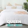 imageUtopia Bedding Duvet Cover Set with Pillowcases  3 Pieces Bedding Duvet Cover with Zipper Closure  1 Duvet Cover with 2 Pillowcases  Soft Brushed Microfiber Queen WhiteWhite