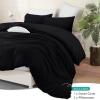 imageUtopia Bedding Duvet Cover Set with Pillowcases  3 Pieces Bedding Duvet Cover with Zipper Closure  1 Duvet Cover with 2 Pillowcases  Soft Brushed Microfiber Queen WhiteBlack