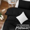 imageUtopia Bedding Duvet Cover Set with Pillowcases  3 Pieces Bedding Duvet Cover with Zipper Closure  1 Duvet Cover with 2 Pillowcases  Soft Brushed Microfiber Queen WhiteBlack