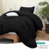 imageUtopia Bedding Duvet Cover Set with Pillowcases  3 Pieces Bedding Duvet Cover with Zipper Closure  1 Duvet Cover with 2 Pillowcases  Soft Brushed Microfiber Queen WhiteBlack
