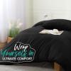 imageUtopia Bedding Duvet Cover Set with Pillowcases  3 Pieces Bedding Duvet Cover with Zipper Closure  1 Duvet Cover with 2 Pillowcases  Soft Brushed Microfiber Queen WhiteBlack