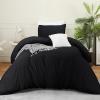 imageUtopia Bedding Duvet Cover Set with Pillowcases  3 Pieces Bedding Duvet Cover with Zipper Closure  1 Duvet Cover with 2 Pillowcases  Soft Brushed Microfiber Queen WhiteBlack