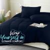 imageUtopia Bedding Duvet Cover Set with Pillowcases  3 Pieces Bedding Duvet Cover with Zipper Closure  1 Duvet Cover with 2 Pillowcases  Soft Brushed Microfiber Queen WhiteNavy