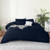 imageUtopia Bedding Duvet Cover Set with Pillowcases  3 Pieces Bedding Duvet Cover with Zipper Closure  1 Duvet Cover with 2 Pillowcases  Soft Brushed Microfiber Queen WhiteNavy