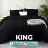 imageUtopia Bedding Duvet Cover Set with Pillowcases  3 Pieces Bedding Duvet Cover with Zipper Closure  1 Duvet Cover with 2 Pillowcases  Soft Brushed Microfiber Queen WhiteBlack