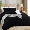 imageUtopia Bedding Duvet Cover Set with Pillowcases  3 Pieces Bedding Duvet Cover with Zipper Closure  1 Duvet Cover with 2 Pillowcases  Soft Brushed Microfiber Queen WhiteBlack