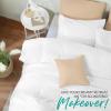 imageUtopia Bedding Duvet Cover Set with Pillowcases  3 Pieces Bedding Duvet Cover with Zipper Closure  1 Duvet Cover with 2 Pillowcases  Soft Brushed Microfiber Queen WhiteWhite