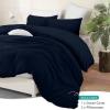 imageUtopia Bedding Duvet Cover Set with Pillowcases  3 Pieces Bedding Duvet Cover with Zipper Closure  1 Duvet Cover with 2 Pillowcases  Soft Brushed Microfiber Queen WhiteNavy