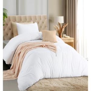 imageUtopia Bedding Duvet Cover Set with Pillowcases  3 Pieces Bedding Duvet Cover with Zipper Closure  1 Duvet Cover with 2 Pillowcases  Soft Brushed Microfiber Queen WhiteWhite