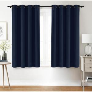 imageUtopia Bedding Blackout Curtains for Bedroom Grommet Window Curtains 84 Inch Length 2 Panels Thermal Insulated Drapes for Living Room Navy 52W x 84L InchesNavy