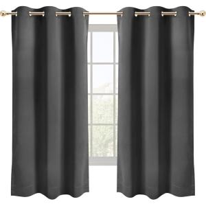 imageUtopia Bedding Blackout Curtains for Bedroom Grommet Window Curtains 84 Inch Length 2 Panels Thermal Insulated Drapes for Living Room Navy 52W x 84L InchesGrey