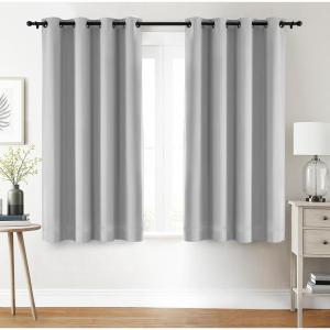 imageUtopia Bedding Blackout Curtains for Bedroom Grommet Window Curtains 84 Inch Length 2 Panels Thermal Insulated Drapes for Living Room Navy 52W x 84L InchesGreyish White
