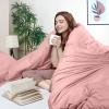 imageUtopia Bedding Duvet Cover King Size  1 Duvet Cover with 2 Pillow Shams  3 Pieces Comforter Cover with Zipper Closure  Ultra Soft Brushed Microfiber 104 X 90 Inches King Quatrefoil NavyPink