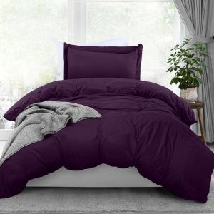 imageUtopia Bedding Duvet Cover King Size  1 Duvet Cover with 2 Pillow Shams  3 Pieces Comforter Cover with Zipper Closure  Ultra Soft Brushed Microfiber 104 X 90 Inches King Quatrefoil NavyPurple