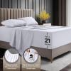imageUtopia Bedding Deep Pocket Queen Sheet Set  Fits Mattresses Up to 21 inches  4 Piece Bed Sheets Soft Cooling Sheets  Fade ampamp Shrink Resistant  Denim BlueWhite