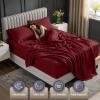 imageUtopia Bedding Deep Pocket Queen Sheet Set  Fits Mattresses Up to 21 inches  4 Piece Bed Sheets Soft Cooling Sheets  Fade ampamp Shrink Resistant  Denim BlueBurgundy