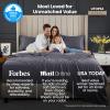 imageUtopia Bedding Deep Pocket Queen Sheet Set  Fits Mattresses Up to 21 inches  4 Piece Bed Sheets Soft Cooling Sheets  Fade ampamp Shrink Resistant  Denim BlueGrey