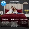 imageUtopia Bedding Deep Pocket Queen Sheet Set  Fits Mattresses Up to 21 inches  4 Piece Bed Sheets Soft Cooling Sheets  Fade ampamp Shrink Resistant  Denim BlueBurgundy