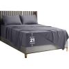 imageUtopia Bedding Deep Pocket Queen Sheet Set  Fits Mattresses Up to 21 inches  4 Piece Bed Sheets Soft Cooling Sheets  Fade ampamp Shrink Resistant  Denim BlueGrey