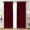 imageUtopia Bedding Blackout Curtains for Bedroom Grommet Window Curtains 63 Inch Length 2 Panels Thermal Insulated Drapes for Living Room Burgundy 52W x 63L InchesBurgundy