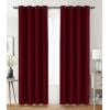 imageUtopia Bedding Blackout Curtains for Bedroom Grommet Window Curtains 63 Inch Length 2 Panels Thermal Insulated Drapes for Living Room Burgundy 52W x 63L InchesBurgundy