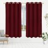 imageUtopia Bedding Blackout Curtains for Bedroom Grommet Window Curtains 63 Inch Length 2 Panels Thermal Insulated Drapes for Living Room Burgundy 52W x 63L InchesBurgundy