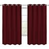 imageUtopia Bedding Blackout Curtains for Bedroom Grommet Window Curtains 63 Inch Length 2 Panels Thermal Insulated Drapes for Living Room Burgundy 52W x 63L InchesBurgundy