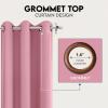 imageUtopia Bedding Blackout Curtains for Bedroom Grommet Window Curtains 63 Inch Length 2 Panels Thermal Insulated Drapes for Living Room Burgundy 52W x 63L InchesPink