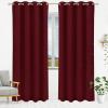 imageUtopia Bedding Blackout Curtains for Bedroom Grommet Window Curtains 63 Inch Length 2 Panels Thermal Insulated Drapes for Living Room Burgundy 52W x 63L InchesBurgundy