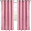 imageUtopia Bedding Blackout Curtains for Bedroom Grommet Window Curtains 63 Inch Length 2 Panels Thermal Insulated Drapes for Living Room Burgundy 52W x 63L InchesPink