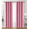 imageUtopia Bedding Blackout Curtains for Bedroom Grommet Window Curtains 63 Inch Length 2 Panels Thermal Insulated Drapes for Living Room Burgundy 52W x 63L InchesPink