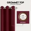 imageUtopia Bedding Blackout Curtains for Bedroom Grommet Window Curtains 63 Inch Length 2 Panels Thermal Insulated Drapes for Living Room Burgundy 52W x 63L InchesBurgundy