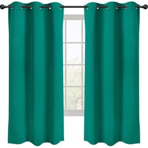 imageUtopia Bedding Blackout Curtains for Bedroom Grommet Window Curtains 63 Inch Length 2 Panels Thermal Insulated Drapes for Living Room Burgundy 52W x 63L InchesTeal
