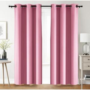 imageUtopia Bedding Blackout Curtains for Bedroom Grommet Window Curtains 63 Inch Length 2 Panels Thermal Insulated Drapes for Living Room Burgundy 52W x 63L InchesPink