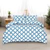 imageUtopia Bedding  Comforter Set with 2 Pillow Shams  3 Pieces Bedding Comforter Sets  Down Alternative Comforter  Soft and Comfortable  Machine Washable Plum QueenQuatrefoil White Blue