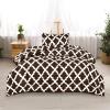 imageUtopia Bedding  Comforter Set with 2 Pillow Shams  3 Pieces Bedding Comforter Sets  Down Alternative Comforter  Soft and Comfortable  Machine Washable Plum QueenQuatrefoil Chocolate