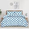 imageUtopia Bedding  Comforter Set with 2 Pillow Shams  3 Pieces Bedding Comforter Sets  Down Alternative Comforter  Soft and Comfortable  Machine Washable Plum QueenQuatrefoil White Blue