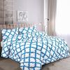imageUtopia Bedding  Comforter Set with 2 Pillow Shams  3 Pieces Bedding Comforter Sets  Down Alternative Comforter  Soft and Comfortable  Machine Washable Plum QueenQuatrefoil White Blue
