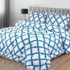 imageUtopia Bedding  Comforter Set with 2 Pillow Shams  3 Pieces Bedding Comforter Sets  Down Alternative Comforter  Soft and Comfortable  Machine Washable Plum QueenQuatrefoil White Blue