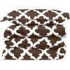 imageUtopia Bedding  Comforter Set with 2 Pillow Shams  3 Pieces Bedding Comforter Sets  Down Alternative Comforter  Soft and Comfortable  Machine Washable Plum QueenQuatrefoil Chocolate