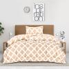 imageUtopia Bedding  Comforter Set with 2 Pillow Shams  3 Pieces Bedding Comforter Sets  Down Alternative Comforter  Soft and Comfortable  Machine Washable Plum QueenQuatrefoil Beige