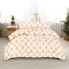imageUtopia Bedding  Comforter Set with 2 Pillow Shams  3 Pieces Bedding Comforter Sets  Down Alternative Comforter  Soft and Comfortable  Machine Washable Plum QueenQuatrefoil Beige