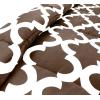 imageUtopia Bedding  Comforter Set with 2 Pillow Shams  3 Pieces Bedding Comforter Sets  Down Alternative Comforter  Soft and Comfortable  Machine Washable Plum QueenQuatrefoil Chocolate