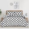 imageUtopia Bedding  Comforter Set with 2 Pillow Shams  3 Pieces Bedding Comforter Sets  Down Alternative Comforter  Soft and Comfortable  Machine Washable Plum QueenWhite Black