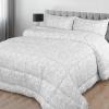 imageUtopia Bedding  Comforter Set with 2 Pillow Shams  3 Pieces Bedding Comforter Sets  Down Alternative Comforter  Soft and Comfortable  Machine Washable Plum QueenVines Grey