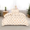 imageUtopia Bedding  Comforter Set with 2 Pillow Shams  3 Pieces Bedding Comforter Sets  Down Alternative Comforter  Soft and Comfortable  Machine Washable Plum QueenQuatrefoil Beige